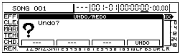 BOSS BR-1600 CD - Appuyez sur [UNDO/REDO]. - 1