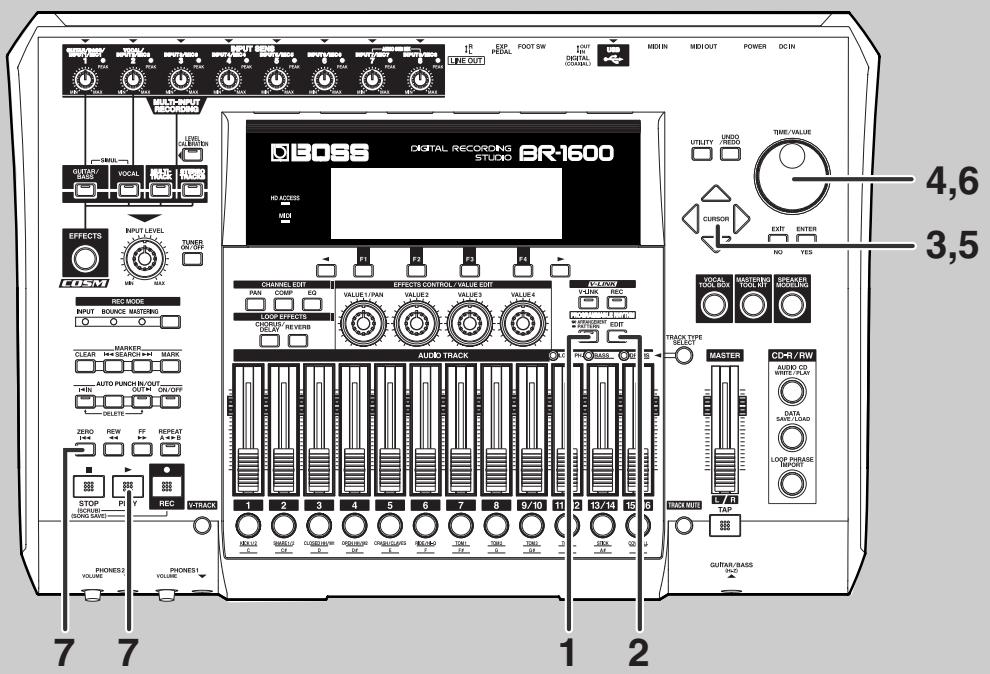 BOSS BR-1600 CD - Sélection de motifs de batterie - 1