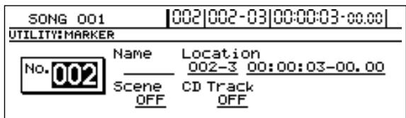 BOSS BR-1600 CD - Nommer un marqueur - 1
