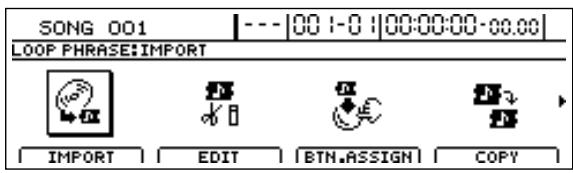 BOSS BR-1600 CD - Appuyez sur CD-R/RW [LOOP PHRASE IMPORT]. - 1