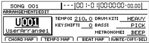 BOSS BR-1600 CD - Changer le tempo de l'arrangement rythmique - 3