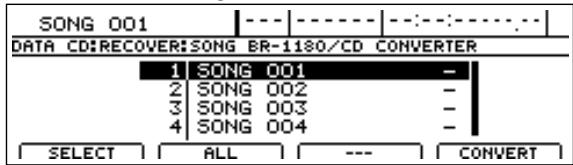 BOSS BR-1600 CD - Importer des morceaux du BR-1180CD/1200CD avec un CD-R/RW (BR-1180CD/1200CD Song Convert) - 4