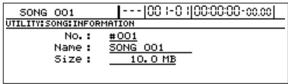 BOSS BR-1600 CD - Amenez le curseur sur INFO et appuyez sur [ENTER/ YES]. - 1