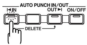 BOSS BR-1600 CD - - Entrer la position Punch In - 1
