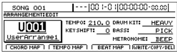 BOSS BR-1600 CD - Spécifier le tempo des mesures (Tempo Map) - 1