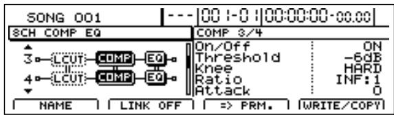 BOSS BR-1600 CD - Appuyez sur [F2] (LINK ON). - 1