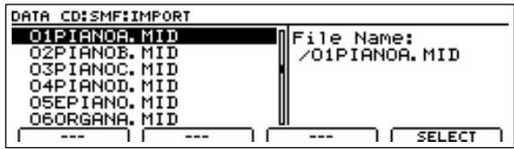 BOSS BR-1600 CD - Précautions pour l'import de données SMF - 4