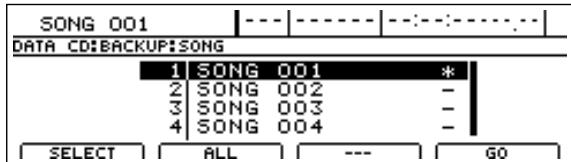 BOSS BR-1600 CD - Archiver un morceau (Song Backup) - 4