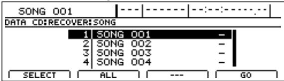 BOSS BR-1600 CD - Importer des morceaux du BR-1180CD/1200CD avec un CD-R/RW (BR-1180CD/1200CD Song Convert) - 5