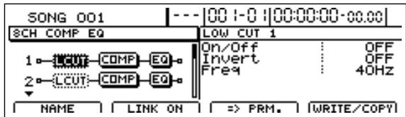 BOSS BR-1600 CD - Commutation mono/stéroides compress-seurs, égaliseurs et filtres coupe-bas - 2
