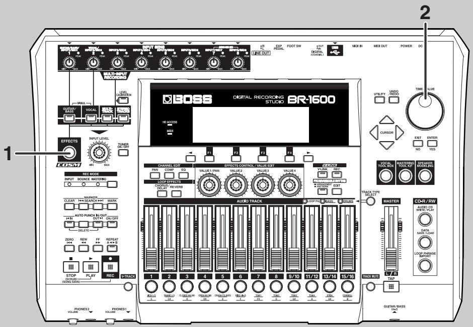 BOSS BR-1600 CD - Enregistrer avec des effets (effets d'insertion) - 1