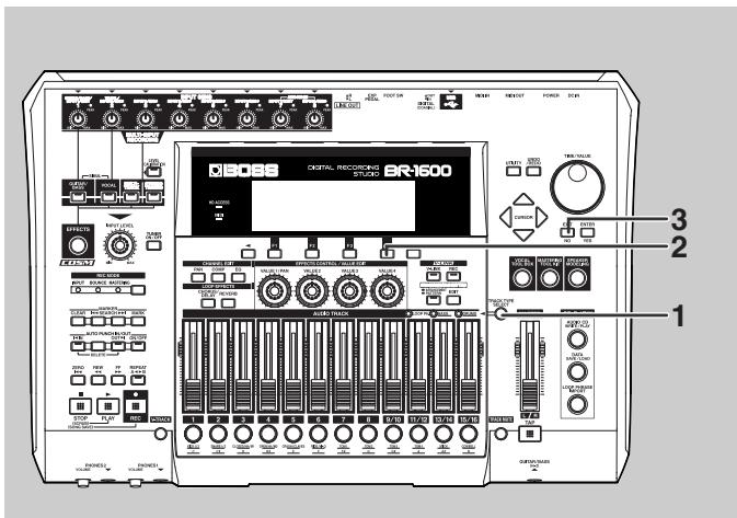 BOSS BR-1600 CD - Définition du type de piste - 1