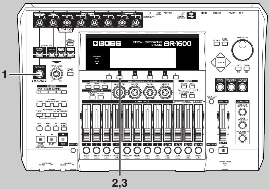 BOSS BR-1600 CD - Couper les effets - 1