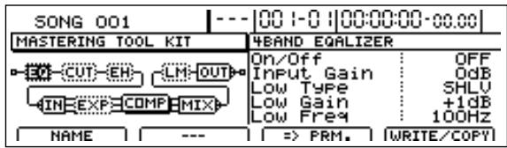 BOSS BR-1600 CD - Modifier les réglages du Mastering Tool Kit (Edit) - 1