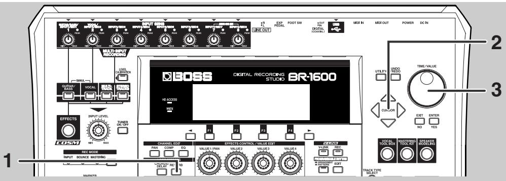 BOSS BR-1600 CD - Applique de la réverbération - 1
