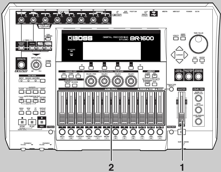 BOSS BR-1600 CD - Régler le volume - 1