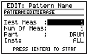 BOSS DR-880 - Amenez le curseur sur l'icône "ERASE" et appuyez sur [ENTER]. - 1