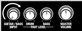 BOSS DR-880 - Réglage du volume de la guitare/basse - 1