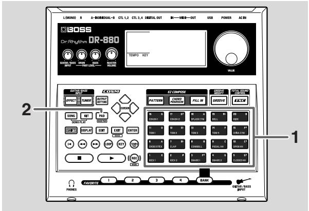 BOSS DR-880 - Jouer avec les pads - 1