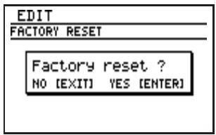BOSS DR-880 - Amenez le curseur sur l'icône "factory RESET" et appuyez sur [ENTER]. - 1