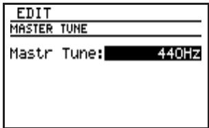 BOSS DR-880 - Amenez le curseur sur l'icône "MASTER TUNE" et appuyez sur [ENTER]. - 1