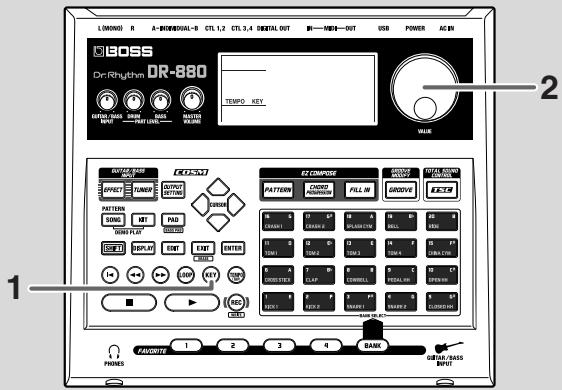 BOSS DR-880 - Transposer le motif - 1