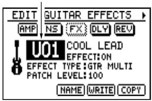 BOSS DR-880 - Appuyez sur [EFFECT] - 1