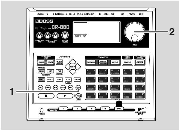 BOSS DR-880 - Changer le tempo - 1