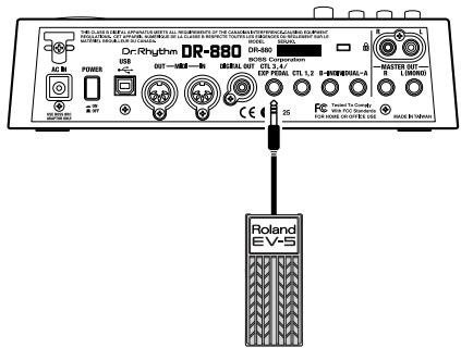 BOSS DR-880 - Utiliser une PEDALE d'expression comme PEDALE de volume - 1
