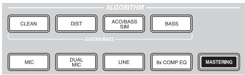 ZOOM MRS-1608 - Utilisez les touches [ALGORITHM] de la section effect pour sélectionner l'algorithme désiré. - 1