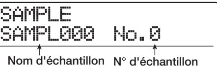 ZOOM MRS-1608 - Avec les touches curseur gauche/droite, faites afficher "utility SAMPLE" et pressez la touche [ENTER]. - 1