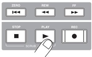 ZOOM MRS-1608 - Pressez la touche PLAY [▶] dans la section transport. - 1