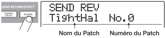 ZOOM MRS-1608 - Depuis l'écran principal, pressez la touche [chorus/delay] ou la touche [REVERB] en section effect. - 1