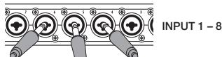 ZOOM R16 - Assignez les entrées 1-8 aux pistes 1-16 - 1