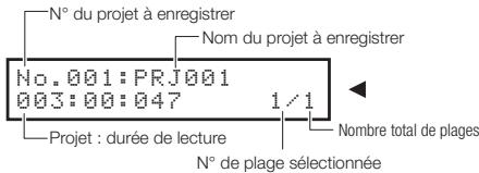 ZOOM R16 - Édition d'une playlist PROJECT>SEQUENCE PLAY>EDIT - 4