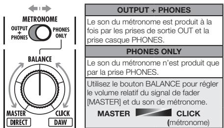 ZOOM R16 - Changer et régler la sortie de métronome - 1