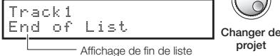 ZOOM R16 - Édition d'une playlist PROJECT>SEQUENCE PLAY>EDIT - 3