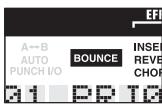 ZOOM R16 - Selectionnez >BOUNCE. - 1