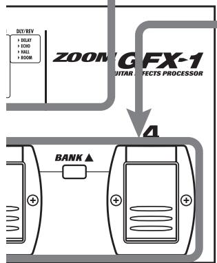 ZOOM GFX1 - Ajustez la valeur de réglage du paramètre - 1