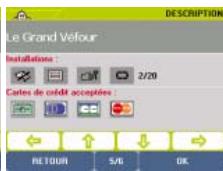 VIAMICHELIN NAVIGATION X-950T - Comment consulter la description d'un POI - 6