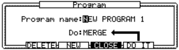 AKAI Z4 - Sélectionnez le nom du programme et appuyez sur la touche WINDOW. - 1