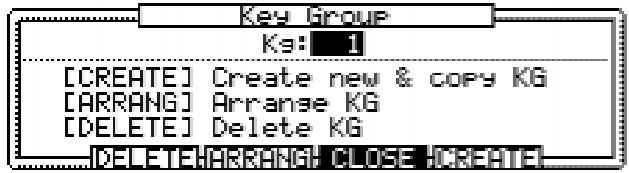 AKAI Z4 - Sélectionnez un numéro de keygroup soit dans la colonne "kg" ou dans le paramètre "kg edit", puis appuyez sur la touche WINDOW. - 1