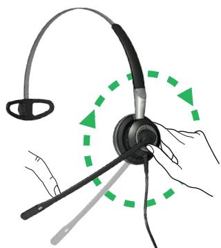 JABRA BIZ 2400 - Comment positionner le microphone. - 1