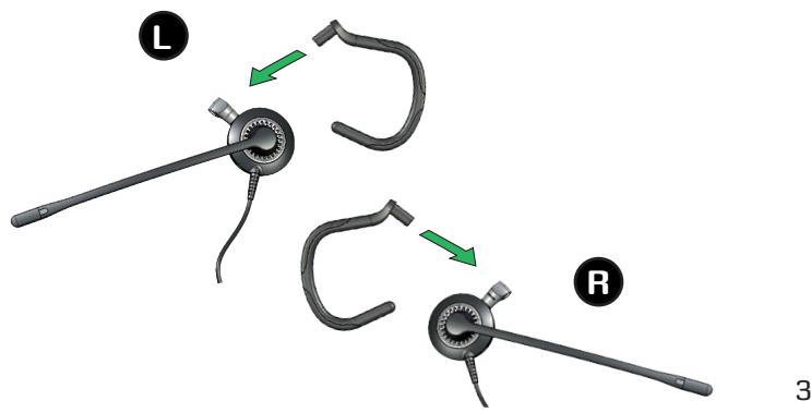 JABRA BIZ 2400 - Comment inserer Ioreillette dans son anneau de crochet auriculaire. - 1