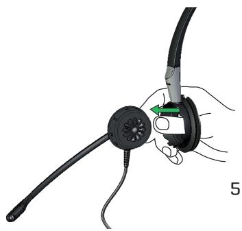 JABRA BIZ 2400 - Comment attacher le coussinet d'oreillette. - 1