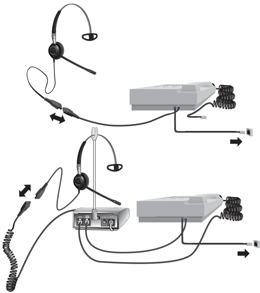 JABRA BIZ 2400 - CONNEXION DU MICRO CASQUE AUTÉLPHONE : - 1