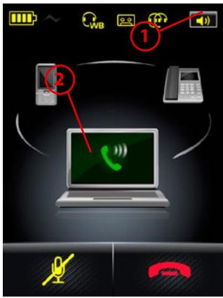 JABRA PRO 9470 - UTILISATION DE L'ÉCRAN TACTILE - 1