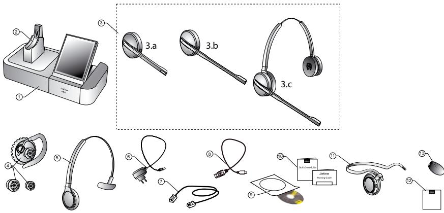 JABRA PRO 9470 - CONTENU DE L'EMBALLAGE - 1