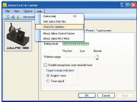 JABRA PRO 9470 - Vérification des mises à jour du micrologiciel - 1