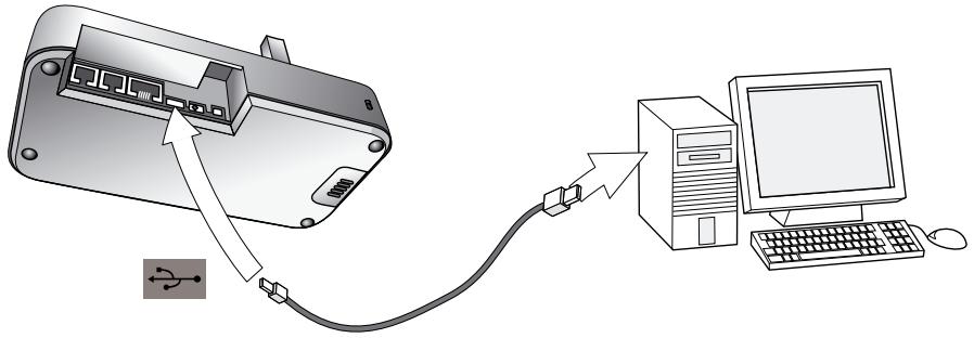 JABRA PRO 9470 - CONNEXION DU SOCLE À VOTRE ORDINATEUR - 1